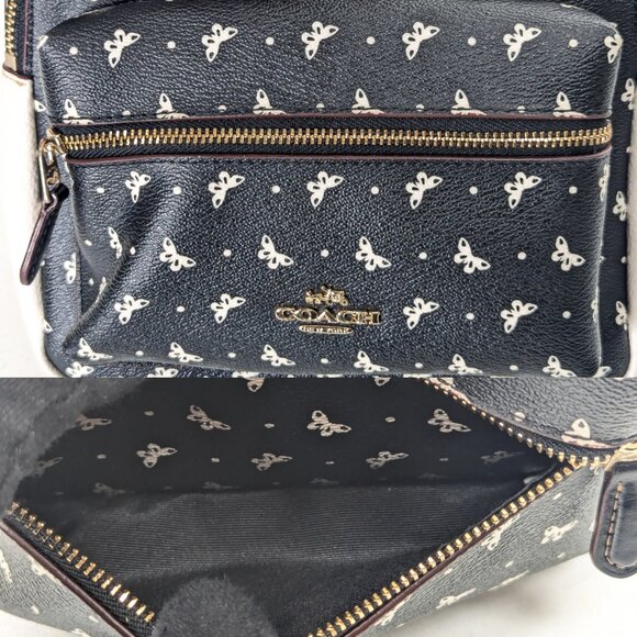 COACH Mini Charlie Backpack In Butterfly Print Thunder - Picture 9 of 16